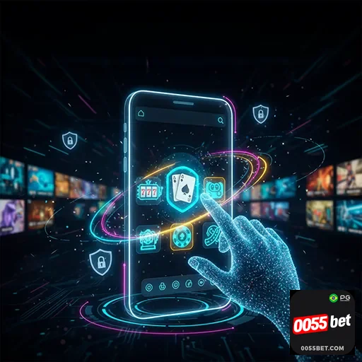 Imagem do aplicativo do 0055bet, destaque para a interface de apostas, promovendo o site 0055bet para usuários brasileir