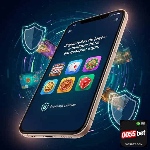 Tela de smartphone exibindo app casino com jogos variados de cassino móvel